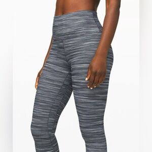 Lululemon align mini space dye herringbone black/ white legging size 4